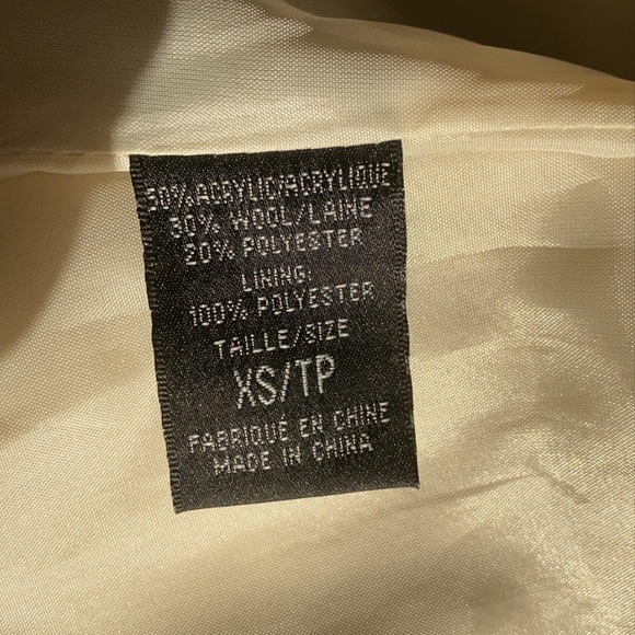 SUZY SHIER COLLARED CREAM XS JACKET BUTTON UP - Picture 3 of 9